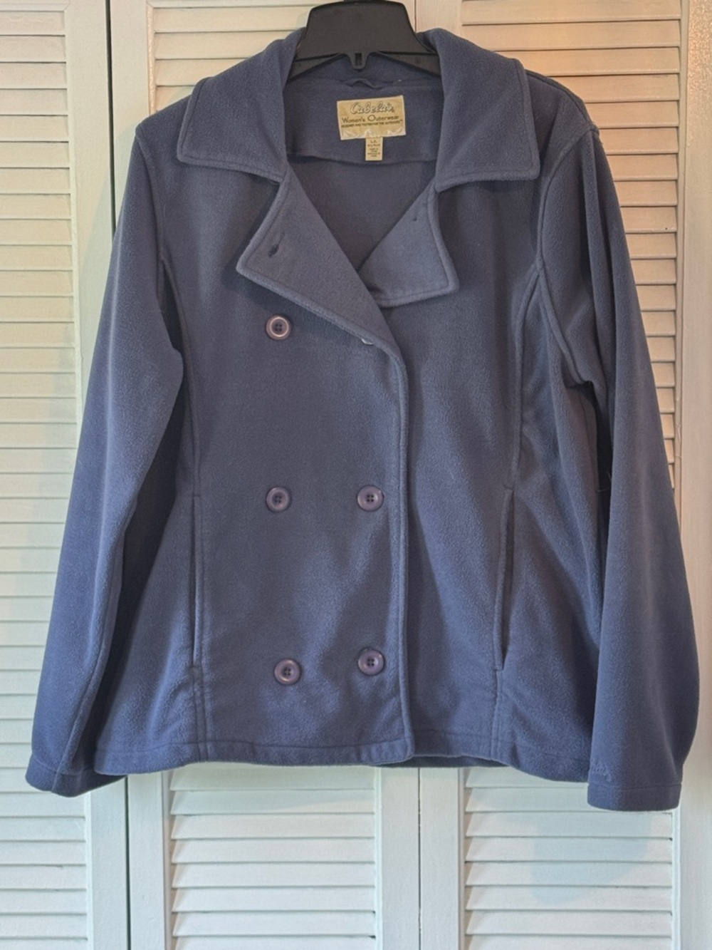 Cabela's Women's Double-Breasted Fleece Pea Coat in Navy